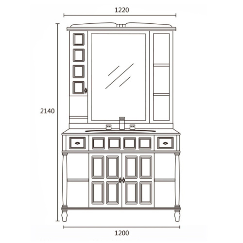 Карниз для зеркала Tessoro SIENA 120 см ивори - фото 3