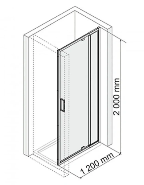 Душевая дверь WasserKRAFT Berkel 120 см профиль хром - фото 3