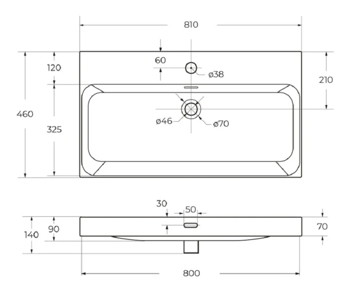 Тумба под раковину подвесная BelBagno Marino 80 см bianco lucido - фото 4