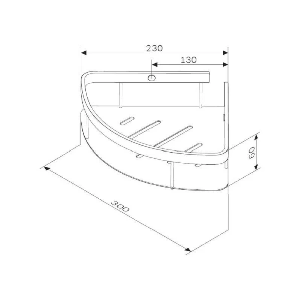 Полочка для ванной AM.PM Sense L угловая, хром - фото 2