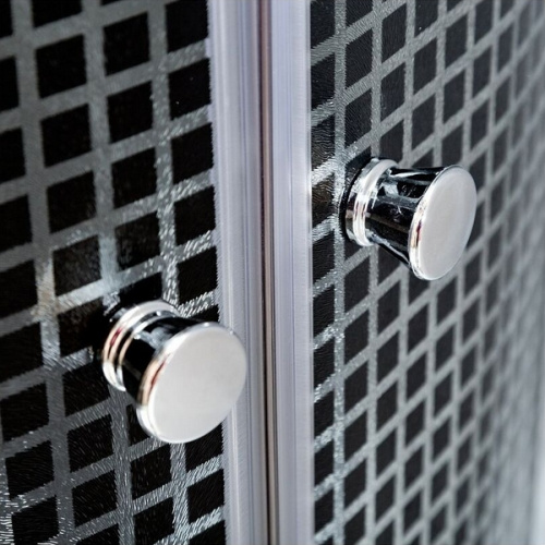 Душевая кабина Deto L 90x90 см без крыши, со стеклянными задними стенками - фото 8