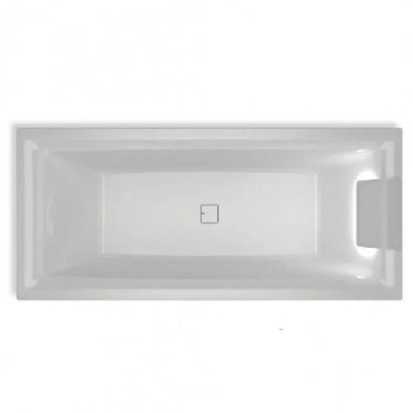 Акриловая ванна Riho Still Square Fall B099033005/B099034005, 180 x 80 см, подголовник с LED-подсветкой справа/слева, наполнение через перелив, цвет белый - фото 2