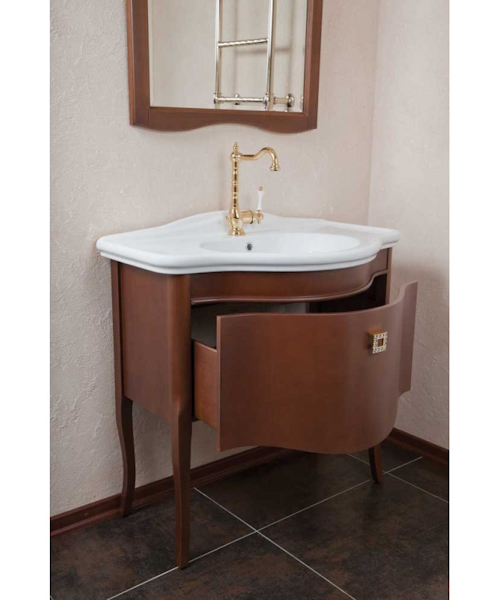 Тумба для раковины, цвет орех матовый, фурнитура золото, La Beaute Nicole index_1 - фото 3