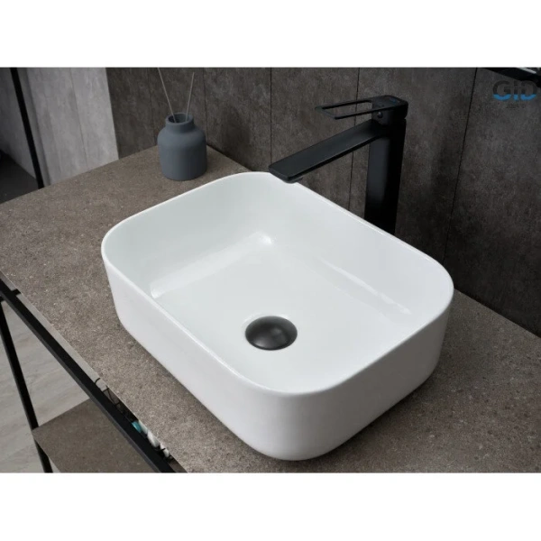 Раковина GID Geometrico N1335 40 см прямоугольная, в форме чаши, прямоугольной формы - фото 5