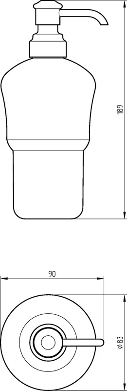 Дозатор для мыла Migliore Fortuna золото, классические, ретро - фото 2