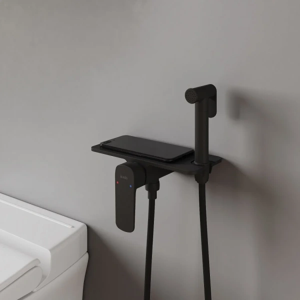 Гигиенический душ со смесителем IDDIS Axes черный - фото 4