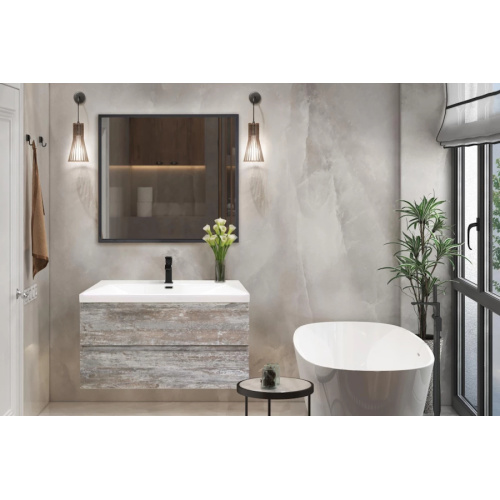 Тумба под раковину подвесная Cezares Molveno 100 см legno grigio - фото 2