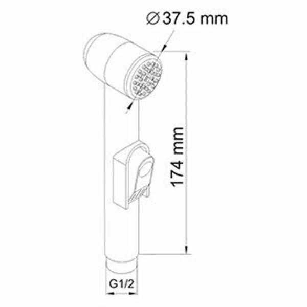 Гигиенический душ со смесителем WasserKRAFT Main хром, округлые - фото 6