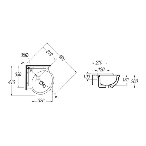 Раковина Migliore Impero 41 см угловая - фото 2