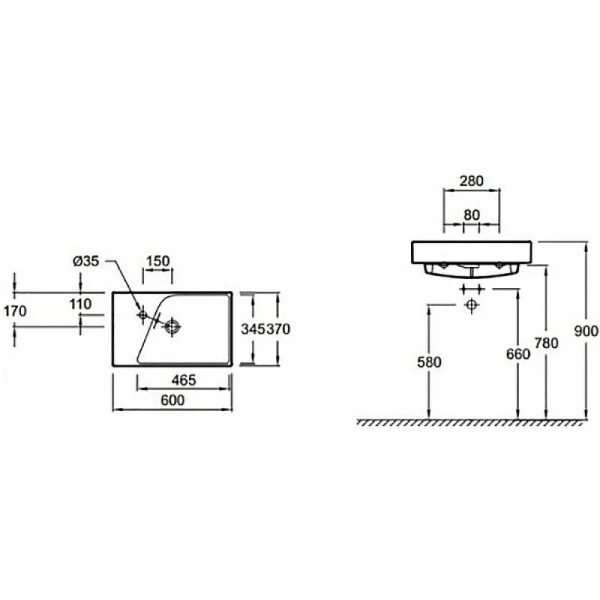 Раковина Jacob Delafon Rythmik 60 см белая - фото 2