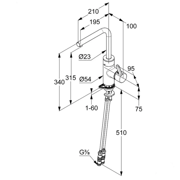 Смеситель для кухни Kludi E-GO 42230 сенсорный - фото 2