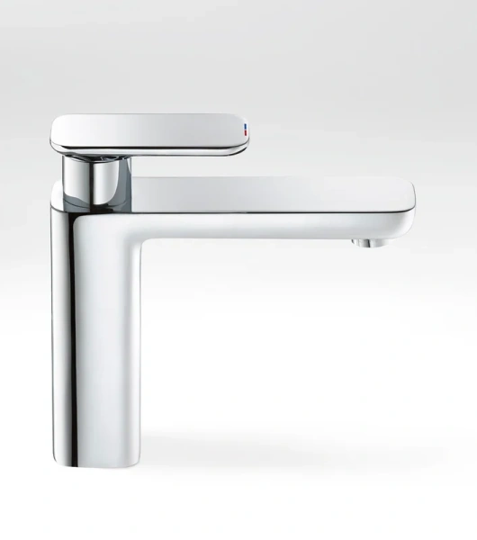 Смеситель для раковины Kludi E2 хром, прямоугольная форма - фото 5