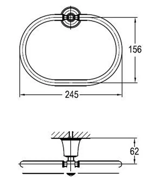 Полотенцедержатель Cezares Liberty хром - фото 2