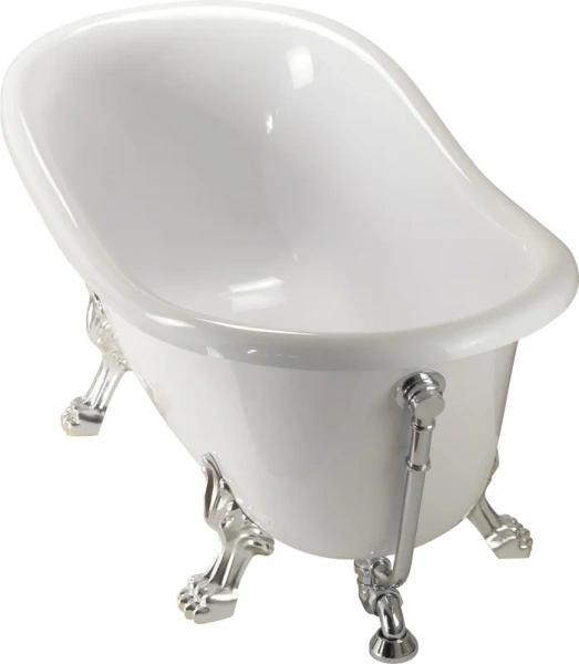 Ванна из искусственного камня Migliore Bella 170х80 см фурнитура хром, отдельностоящие - фото 7