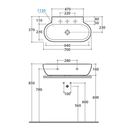 Раковина накладная Globo Bowl SB071 - фото 4