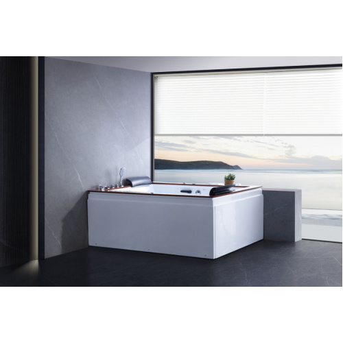 Ванна акриловая Gemy 186х151 см с гидромассажем левосторонняя, с гидромассажем, с ручками, большие, двухместные, глубокие - фото 5