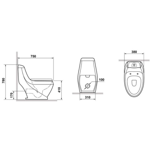 Схема, сиденье с микролифтом , с антивсплеском, моноблок - фото 5