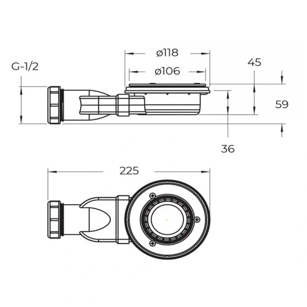 Душевой поддон BelBagno Uno 90х90 см черный, накладка черная матовая - фото 2