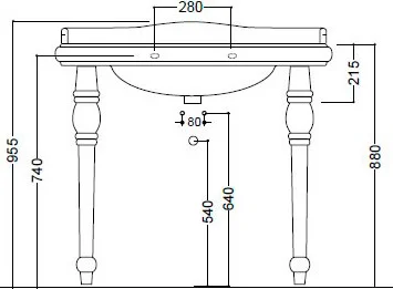 Ножки для раковины Kerasan Retro белые, в наличии index_2 - фото 6