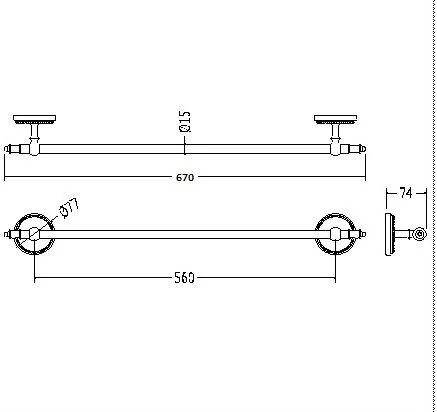 Полотенцедержатель для ванной Devon&Devon Antique Georgian 1ADY83 - фото 2