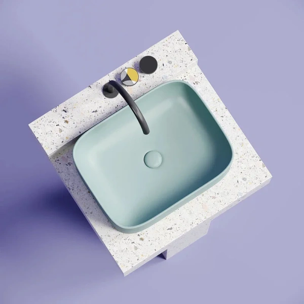 Раковина Ceramica Nova Element 50 см зеленая, одинарные - фото 8