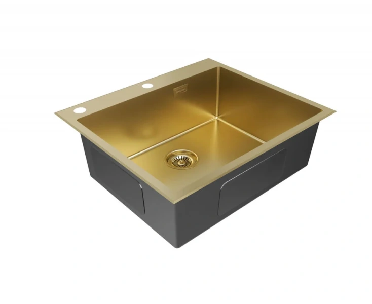 Мойка для кухни Paulmark Kroner-Edge 59 см брашированное золото - фото 3