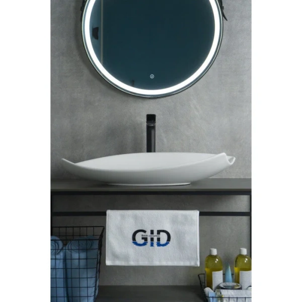 Раковина GID Creativo N9178 74 см белая - фото 4