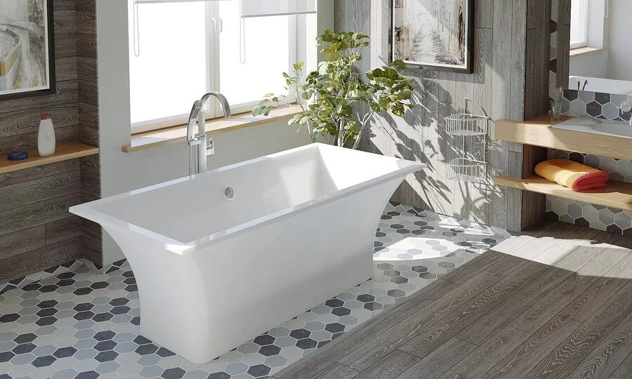 Ванна из искусственного камня Good Door Мадрид 170 x 80 см, белый, ВА00006, белые - фото 8