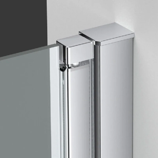 Душевая дверь в нишу Vincea Alpha 60 см профиль черный, стекло прозрачное, черные - фото 4