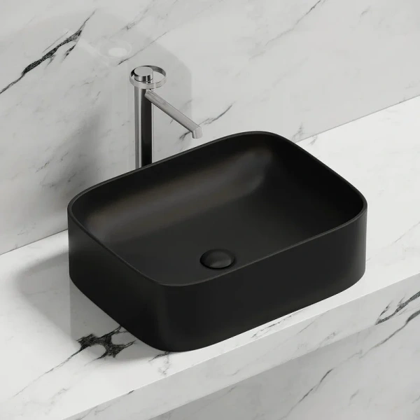 Раковина Ceramica Nova Element 50 см черная матовая, из санфарфора - фото 7