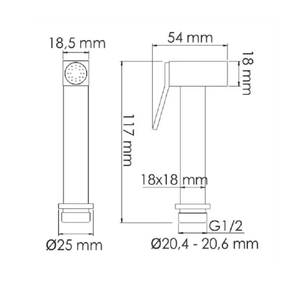 Гигиенический душ со смесителем WasserKRAFT Schunter матовое золото - фото 3