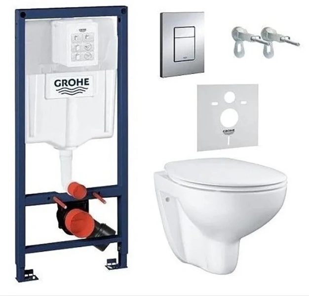 Унитаз с инсталляцией Grohe Bau Ceramic сиденье микролифт - фото 2