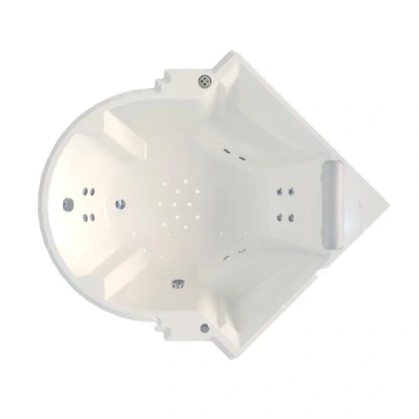 Акриловая ванна Fra Grande Монте-Карло-Chrome 4-01-2-0-0-402, 149 x 149 см, рама-подставка, подголовник, комплект панелей, молдинг, слив-перелив полуавтомат, 12 форсунок Релакс хром, контроллер 200, белая - фото 1