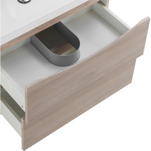 Тумба под раковину подвесная BelBagno Marino 60 см с двумя выкатными ящиками, rovere grigio, комплект (набор) - фото 8