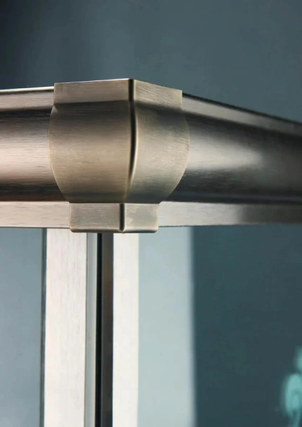 Душевой уголок Cezares Giubileo 80х80 см стекло прозрачное с узором профиль хром - фото 4