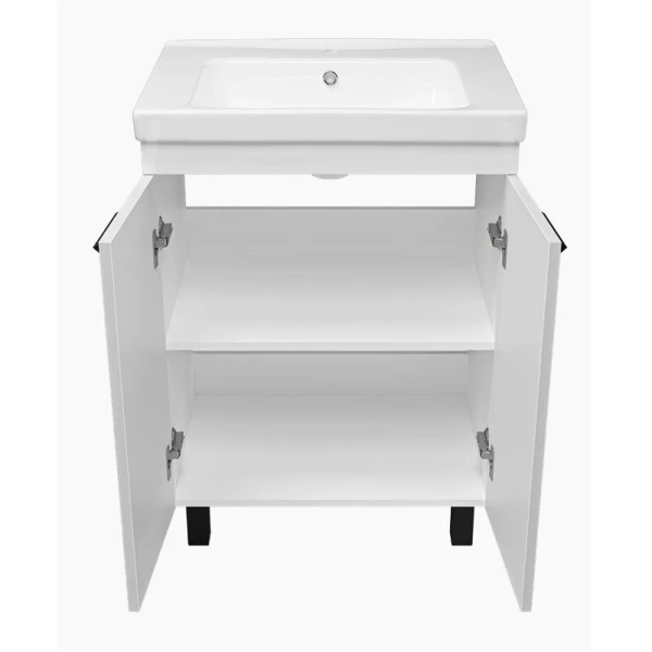 Тумба с раковиной напольная Misty Спарта 65 см с дверцами, напольная, пристенная - фото 4