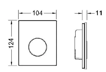 Клавиша смыва для писсуара Tece TECEloop Urinal 9.242.6 (стекло) - фото 2