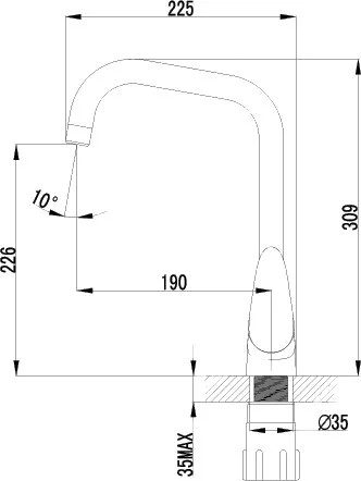 Смеситель для кухни Lemark Pramen с высоким изливом - фото 2