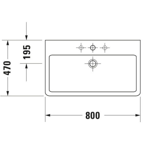 Раковина Duravit Vero 80 см белая - фото 3