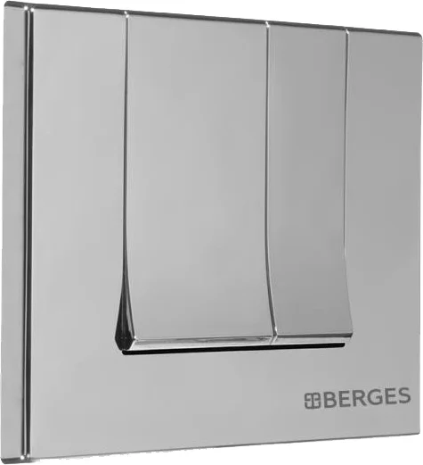 Клавиша смыва BERGES Novum S3 хром глянецевая, слив эконом-стандарт с двумя клавишами - фото 3
