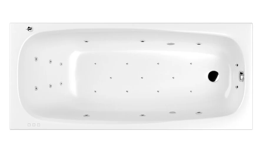 Ванна гидромассажная Whitecross Layla Ultra, 180 х 80 см, увеличенная толщина акрила, усиленная армировка, белый/хром, 0102.180080.100.ULTRA.CR - фото 1