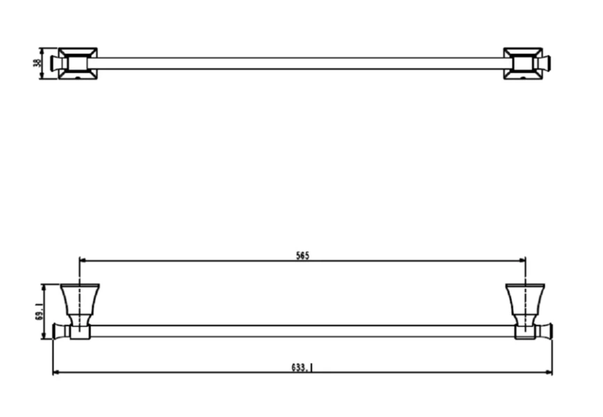 Полотенцедержатель Art & Max Genova хром - фото 2