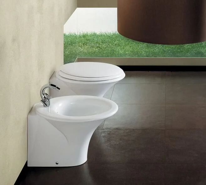 Биде напольное Hatria Sculture YR4201, белые - фото 5