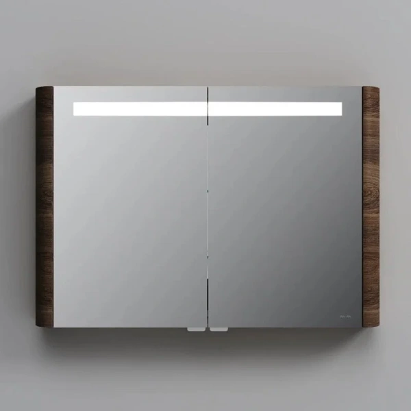 Зеркальный шкаф с подсветкой Am.Pm Sensation 100 см орех, современные, hi-tech - фото 3