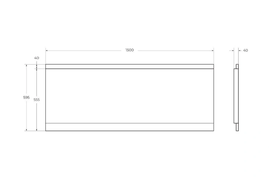 Передняя панель Cezares 150 см с комплектом крепежа, в наличии - фото 2