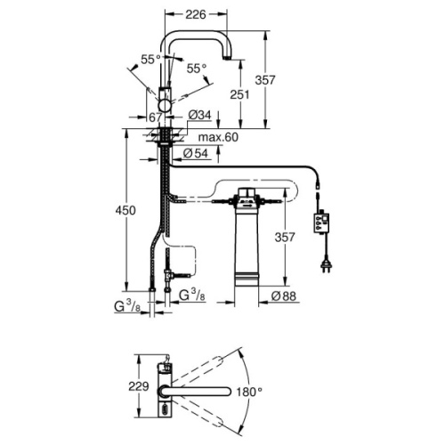 Смеситель для кухни GROHE Blue Pure 31299 - фото 4