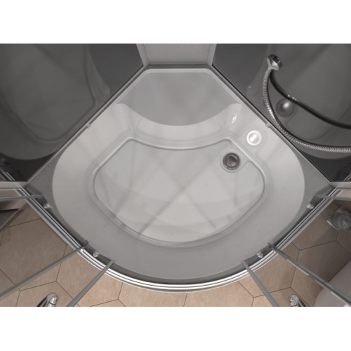 Душевая кабина Erlit Comfort 90x90 см задняя стенка черная, с высоким, глубоким поддоном, глубокий поддон - фото 3