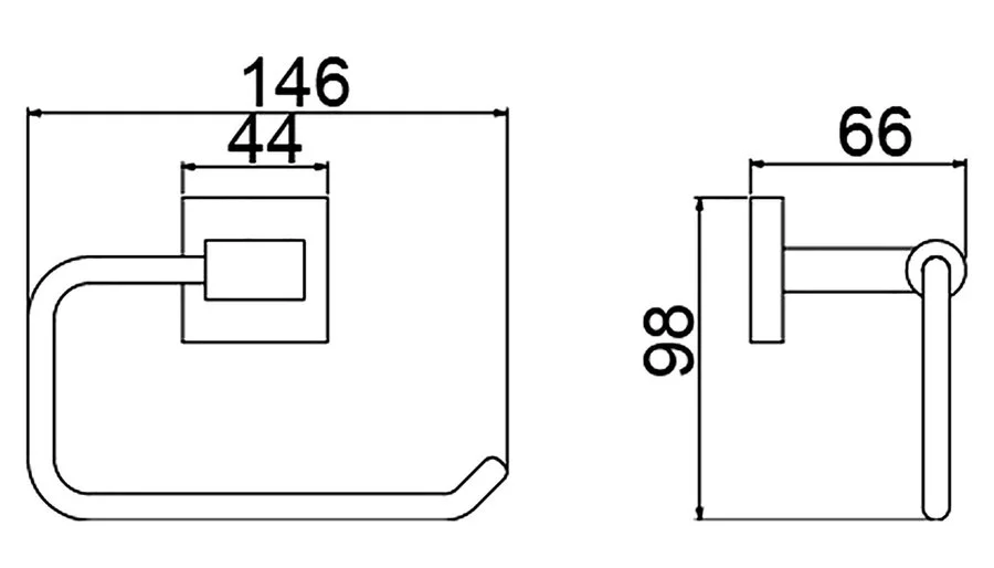 Бумагодержатель черный Timo Selene 12041/03 - фото 2