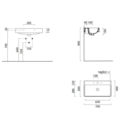 Раковина GSI Sand 9087 - фото 4