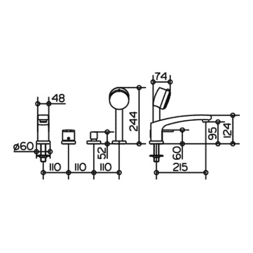 Смеситель для ванны Keuco Elegance 51630 - фото 3
